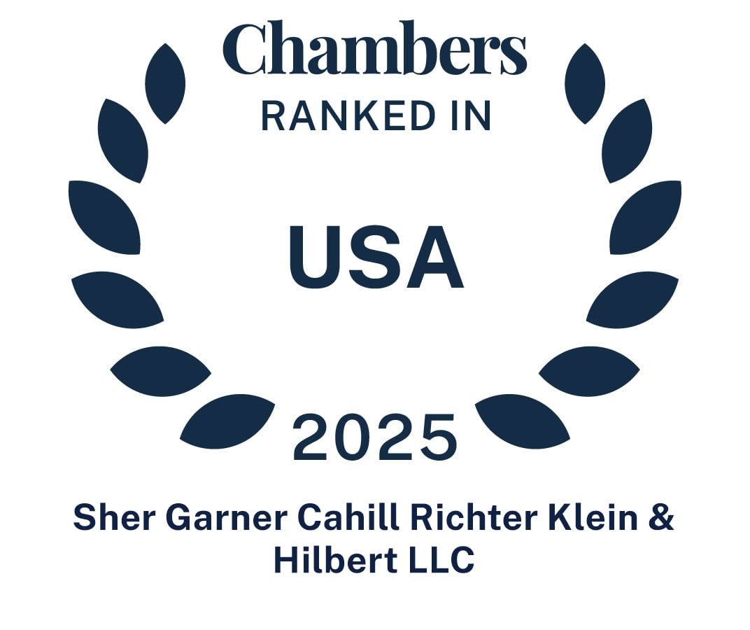 Chamber Ranked In USA | 2025 | Sher Garner Cahill Richter Klein & Hilbert LLC